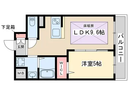 第1関根マンション(1LDK/2階)の間取り写真
