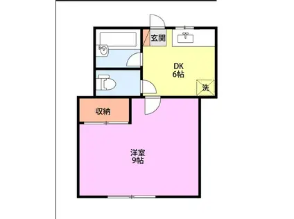PRES DE LAGARE FERMIERE JE(1DK/2階)の間取り写真