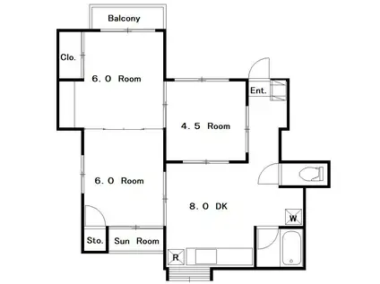 コーポアイランド(3DK/2階)の間取り写真