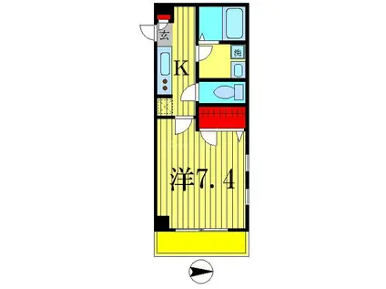 CASA BLANCA(1K/1階)の間取り写真