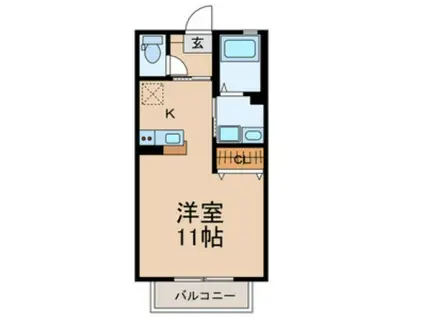 グレースウエムラ(ワンルーム/1階)の間取り写真