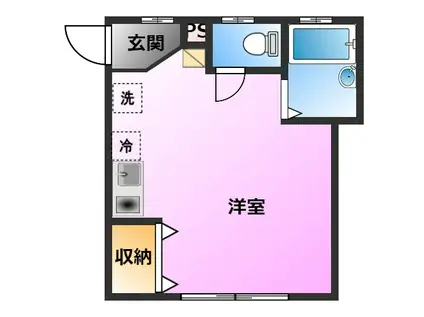 アップルホーム元住吉(ワンルーム/1階)の間取り写真