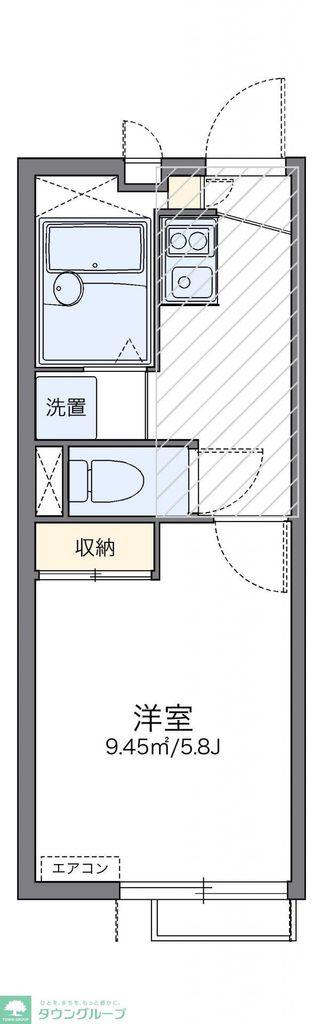 レオパレス鹿浜(1K/3階)の間取り写真