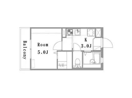 メゾンプチパレ(1K/3階)の間取り写真
