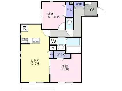 ブランエ アドアII(2LDK/1階)の間取り写真