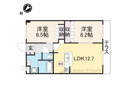 レマルージュ(2LDK/1階)の間取り写真