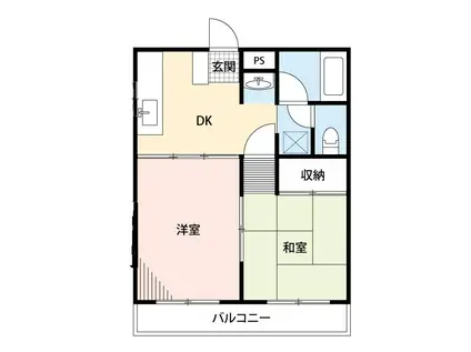 コーラルプラザ(2DK/1階)の間取り写真