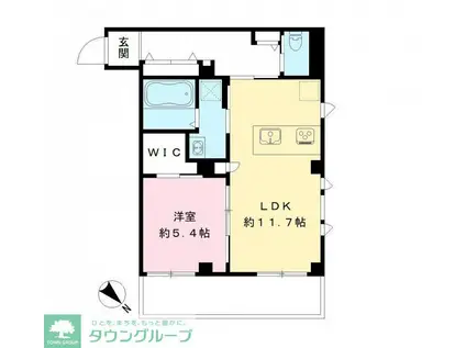 フリージアおおたかの森(1LDK/2階)の間取り写真