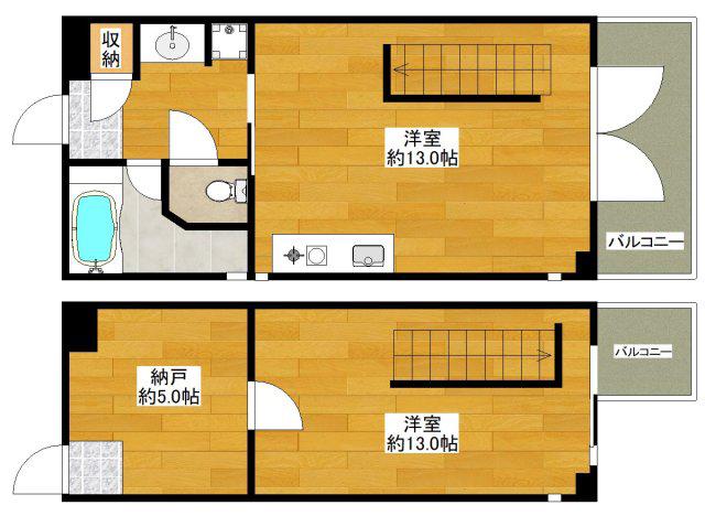 グラントォータス(1LDK/4階)の間取り写真
