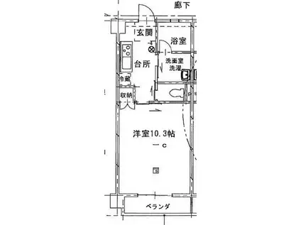 PRINCESS AJ(1K/2階)の間取り写真