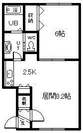 NEWLIFE122AB(1LDK/2階)の間取り写真