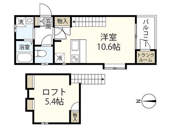 セントヒルズ横川新町(ワンルーム/1階)の間取り写真