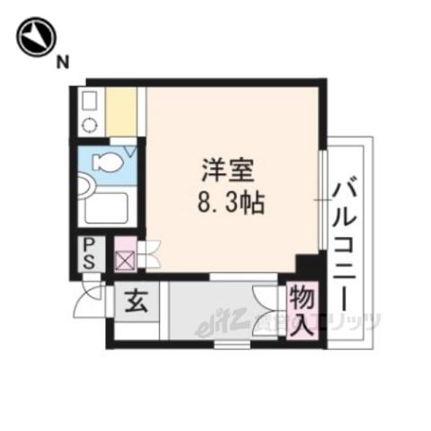 シルキーハイツ阪源(ワンルーム/6階)の間取り写真