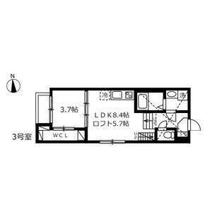 メゾン エトア(1LDK/1階)の間取り写真