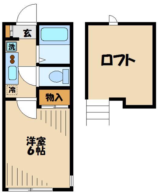 グレースアロー(1K/1階)の間取り写真