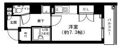 JPSYOKOHAMA(1K/7階)の間取り写真