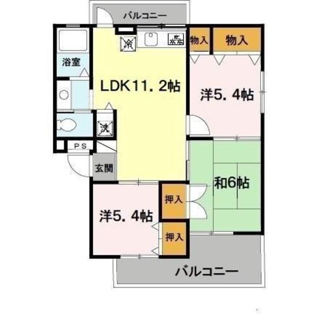 ロイヤルライフ21(3LDK/1階)の間取り写真