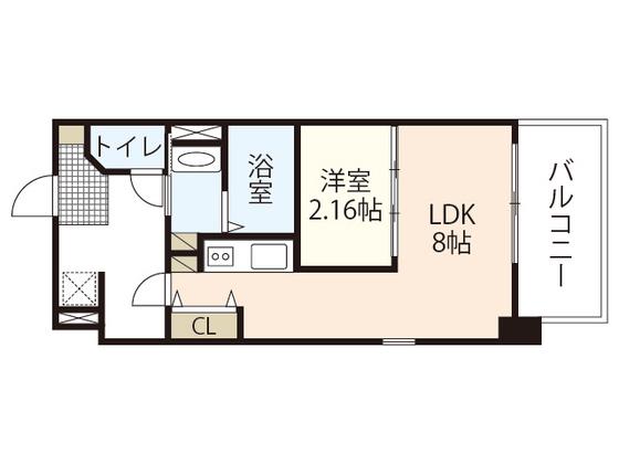 AXIS BLD(1LDK/13階)の間取り写真