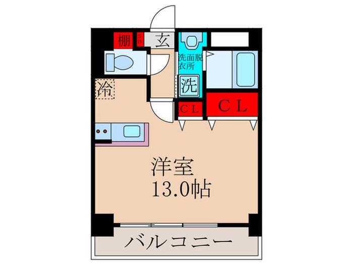 ウィンロード穂波(ワンルーム/4階)の間取り写真