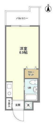インプルーブ高井戸(ワンルーム/4階)の間取り写真