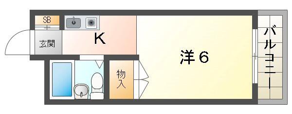 川島第15ビル(1K/3階)の間取り写真