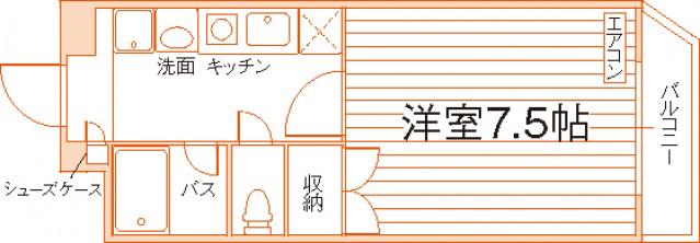 NEXTAGE(1K/1階)の間取り写真