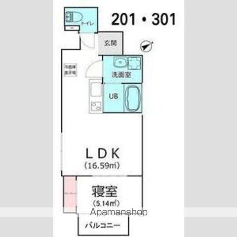 RESILIENT MINATO(1LDK/2階)の間取り写真