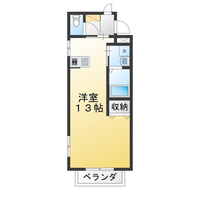 ニューノース参番館(ワンルーム/1階)の間取り写真
