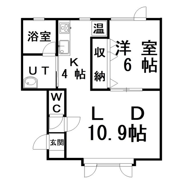 ウォームパレス(1LDK/2階)の間取り写真