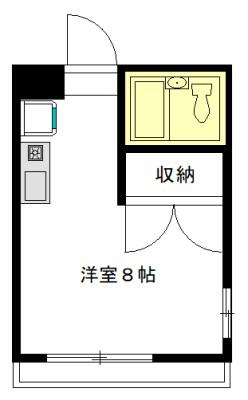 コスモス東北沢(1K/1階)の間取り写真