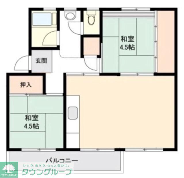 高洲二丁目第五-壱弐号棟(2LDK/5階)の間取り写真
