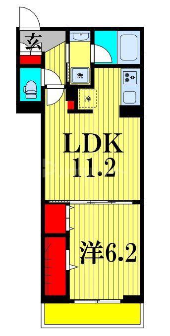 NH RESIDENCE(1LDK/2階)の間取り写真