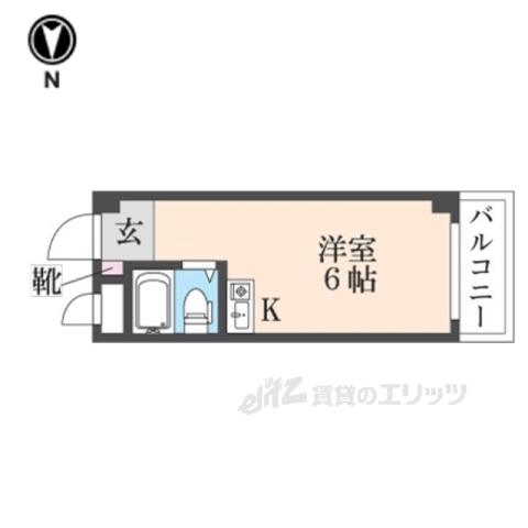リリーフ明日香新石切(ワンルーム/2階)の間取り写真