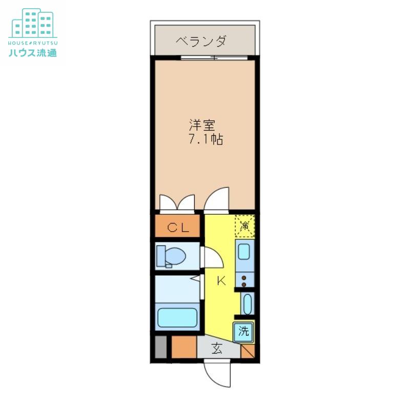RESIDENCE野田(1K/2階)の間取り写真