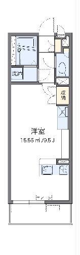 ミランダルッシェロ(ワンルーム/3階)の間取り写真