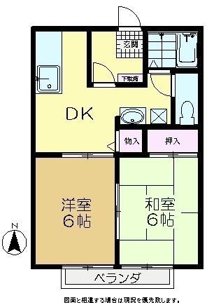 TTハイツ(2DK/1階)の間取り写真
