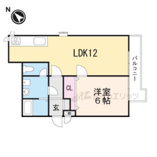 三井マンション(1LDK/2階)の間取り写真