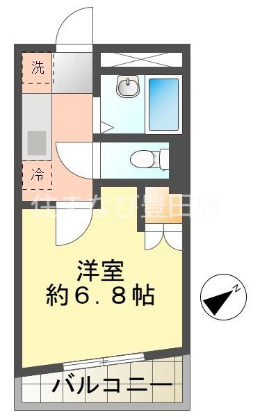 SD HILLS(1K/2階)の間取り写真