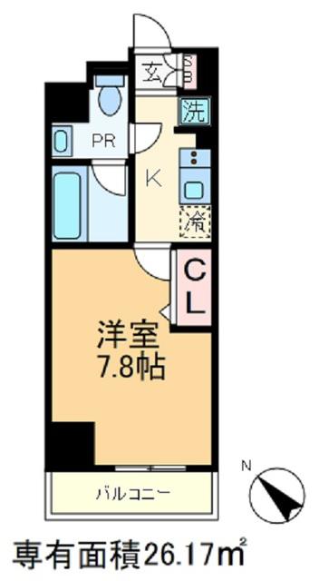 メインステージ十条II(1K/3階)の間取り写真