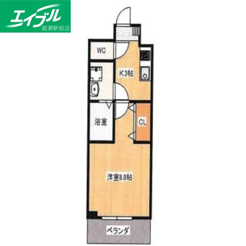 BELLA CASA FELICE(1K/2階)の間取り写真