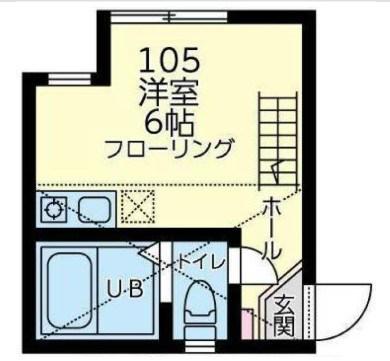 ユナイトステージモーリスの杜(ワンルーム/1階)の間取り写真