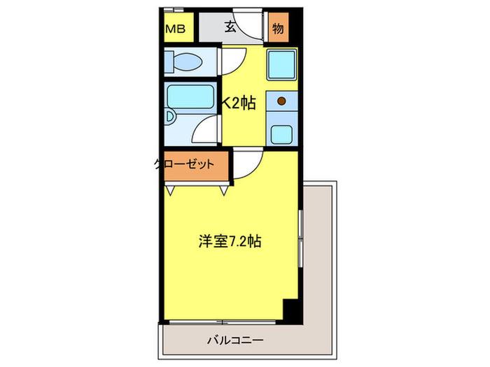 エフォールヒロ(1K/2階)の間取り写真