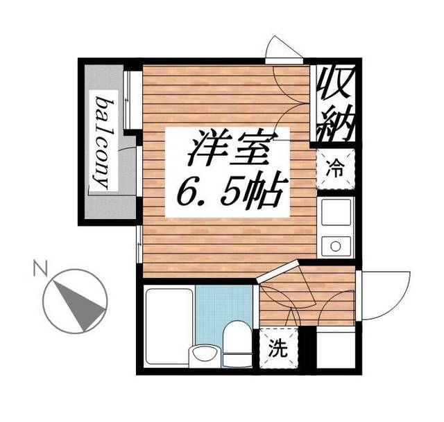 ヴィラ西台(ワンルーム/2階)の間取り写真