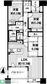 Dレスティア名取駅前II(3LDK/5階)の間取り写真