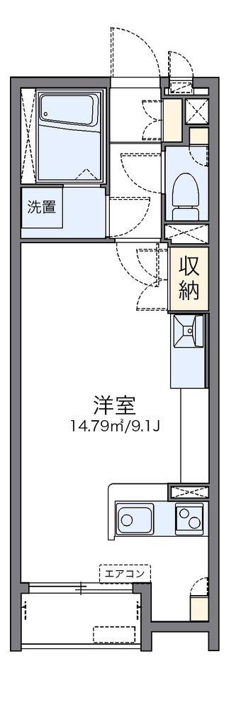 レオネクストニューオータム 54791(1K/1階)の間取り写真