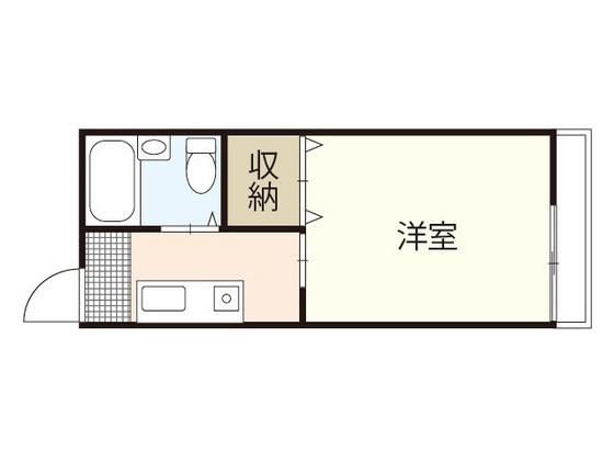 サンハイツ住田A(ワンルーム/1階)の間取り写真