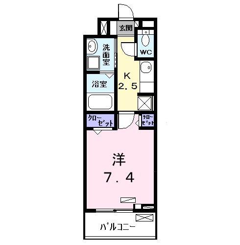 アスナロード(1K/3階)の間取り写真
