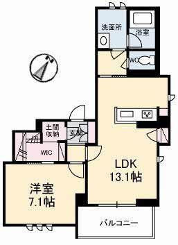HALE MAUMAU(1LDK/3階)の間取り写真