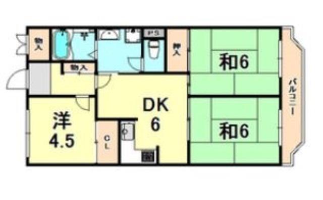 ビアンコディモーラ(3DK/3階)の間取り写真