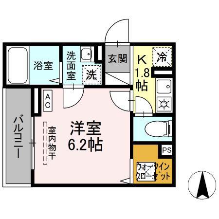T&P TAKENOTSUKA(1K/1階)の間取り写真